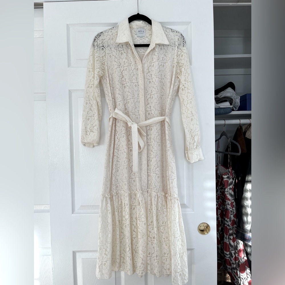 MISA WHITE MAXI DRESS - worn once, no damage!